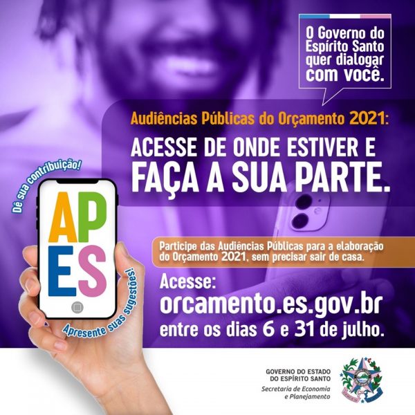 Audiências públicas do Orçamento 2021 serão online