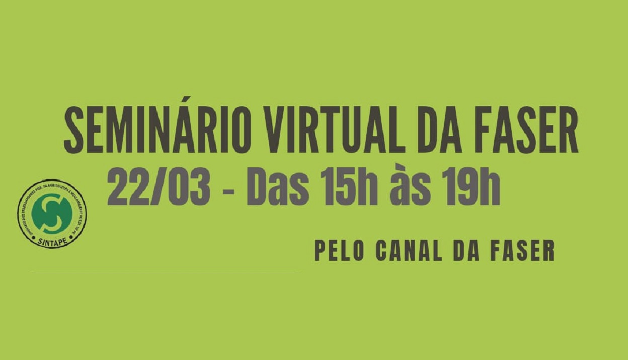 Seminário da FASER no próximo dia 22 de março