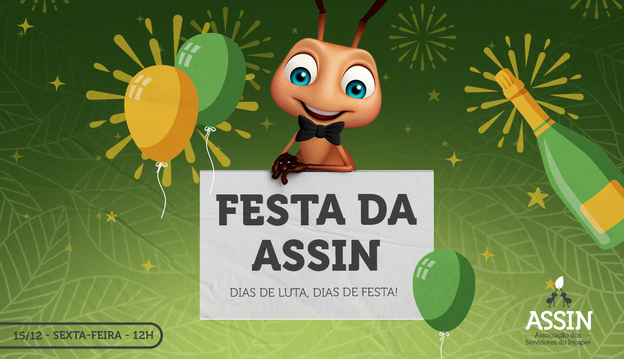 Já confirmou presença? A Festa da Assin será dia 15/12