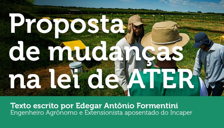 Proposta de mudanças na lei de ATER